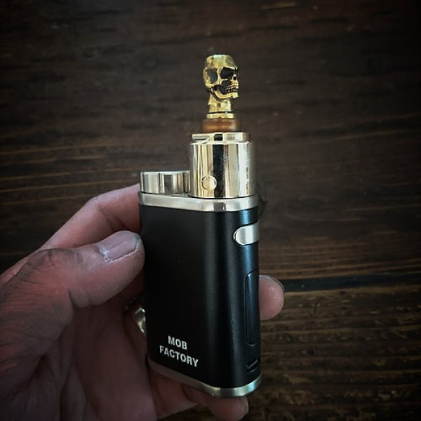 画像2: MOB FACTORY スカル 単体 ドリップチップ  510規格 真鍮製 (2)