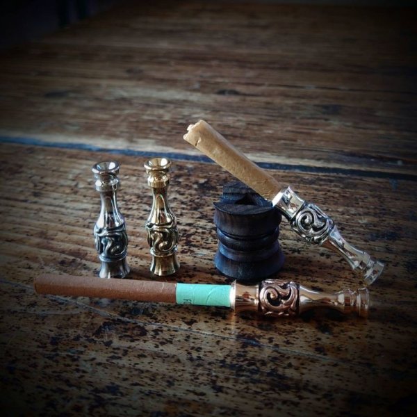 画像2: MOB FACTORY  唐草 スリム・コニカル専用ホルダー 真鍮製 (2)