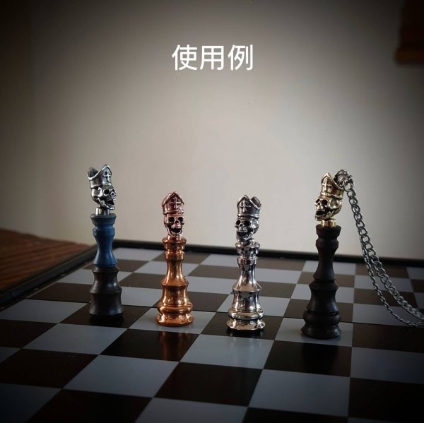 画像2: MOB FACTORY スカルビショップパーツM3サイズ シルバー925製 (2)