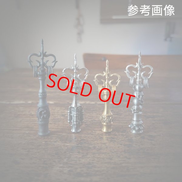 画像2: MOB FACTORY 錫杖Ｍ3パーツ 黒染めアンティークステンレス316製 (2)